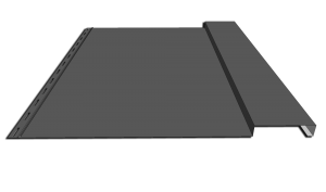 metal gray board and batten siding panel