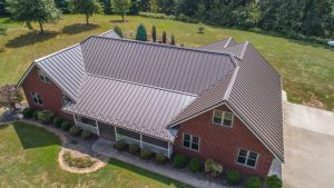 new standing seam metal roof on residential home
