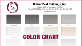 metal roofing and siding color chart for pole barns