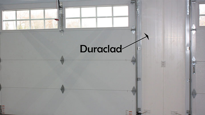 duraclad pvc multiwall panel on barn door