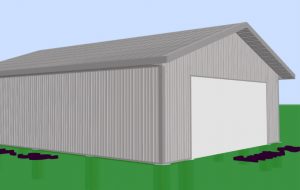 new metal sided commercial pole building