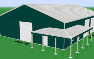3d design of pole building in indiana