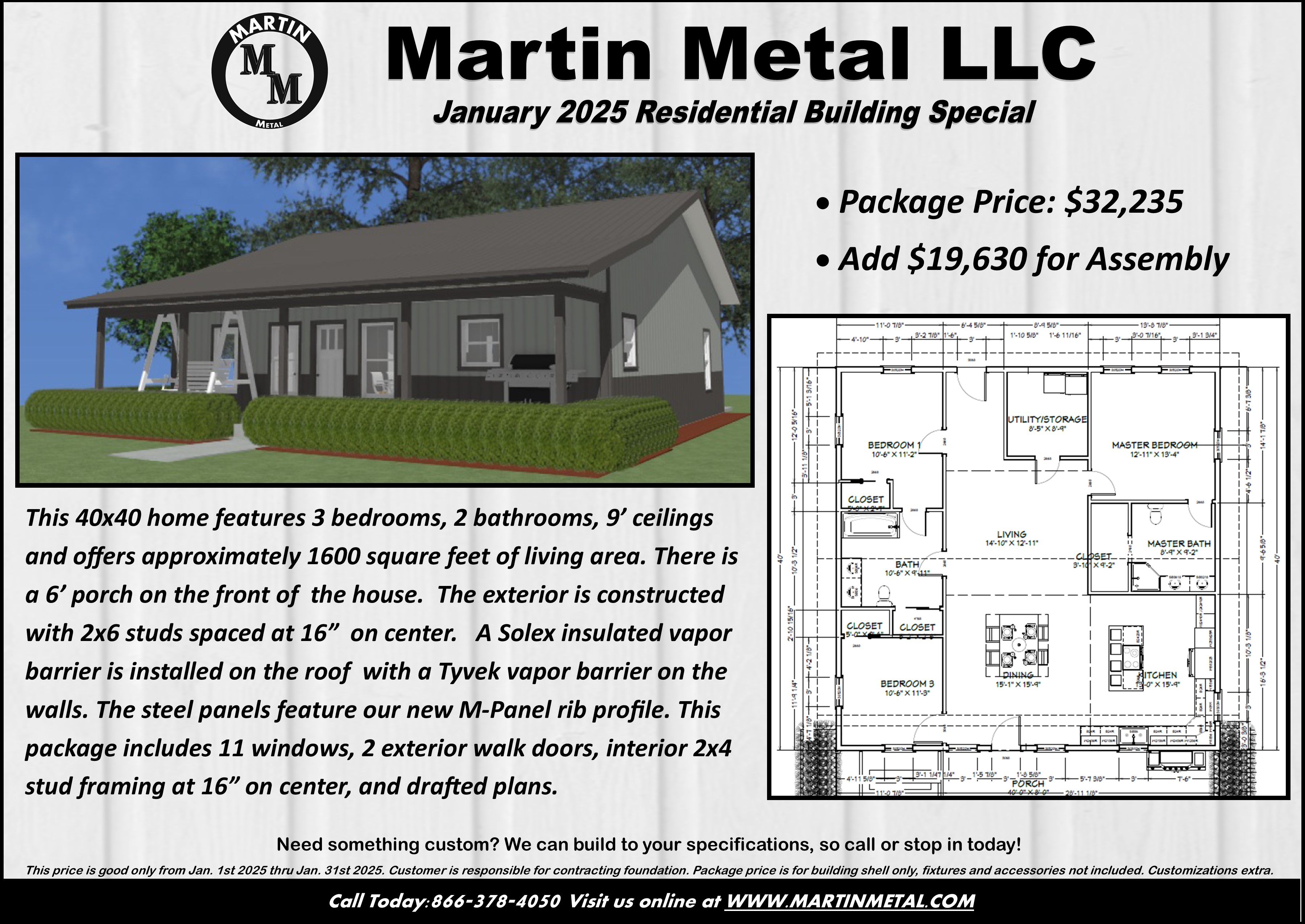 Martin Metal Special Building Price