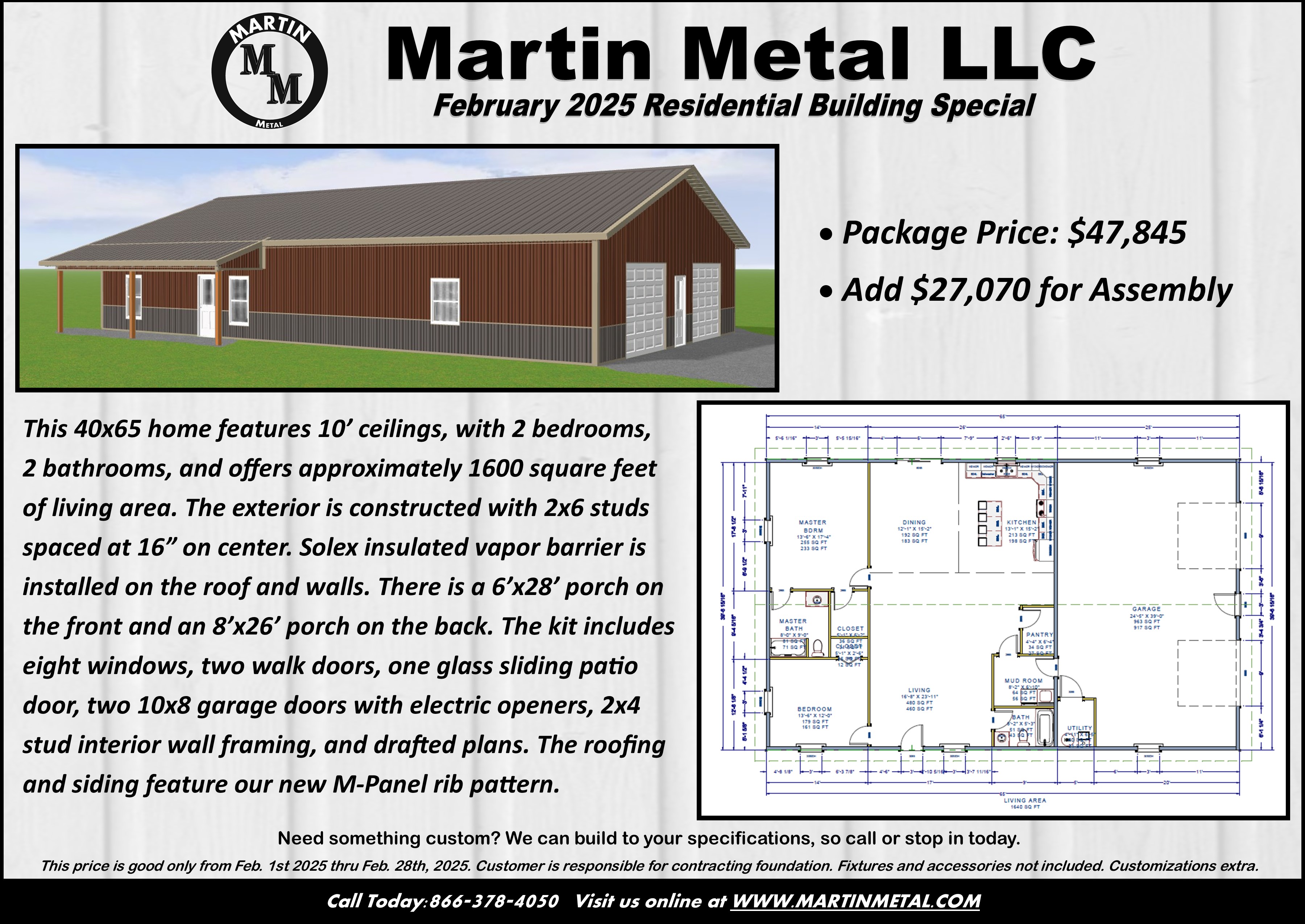 Martin Metal Special Building Price