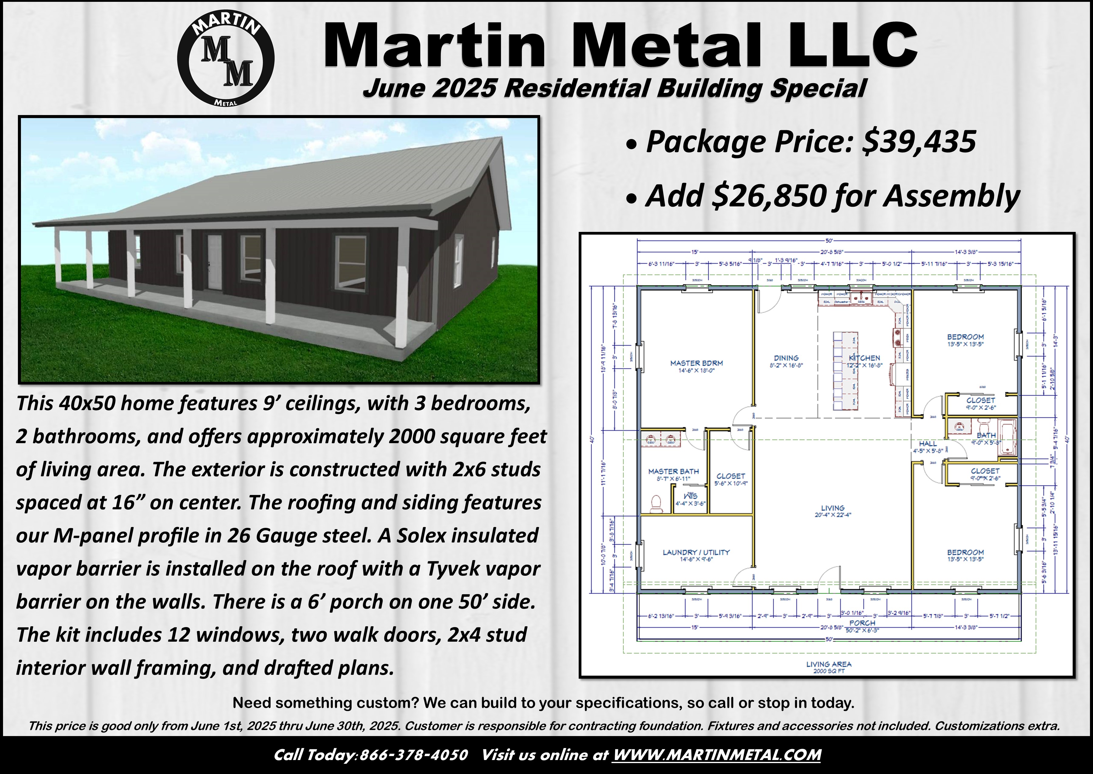 Martin Metal Special Building Price