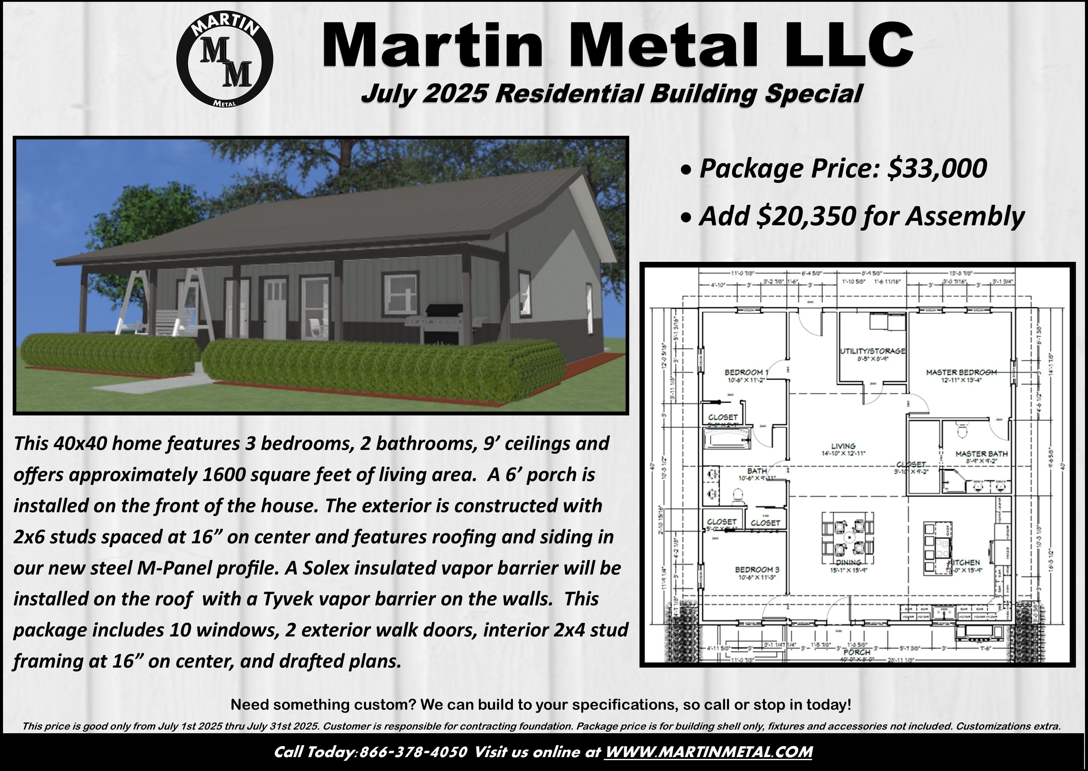 Martin Metal Special Building Price