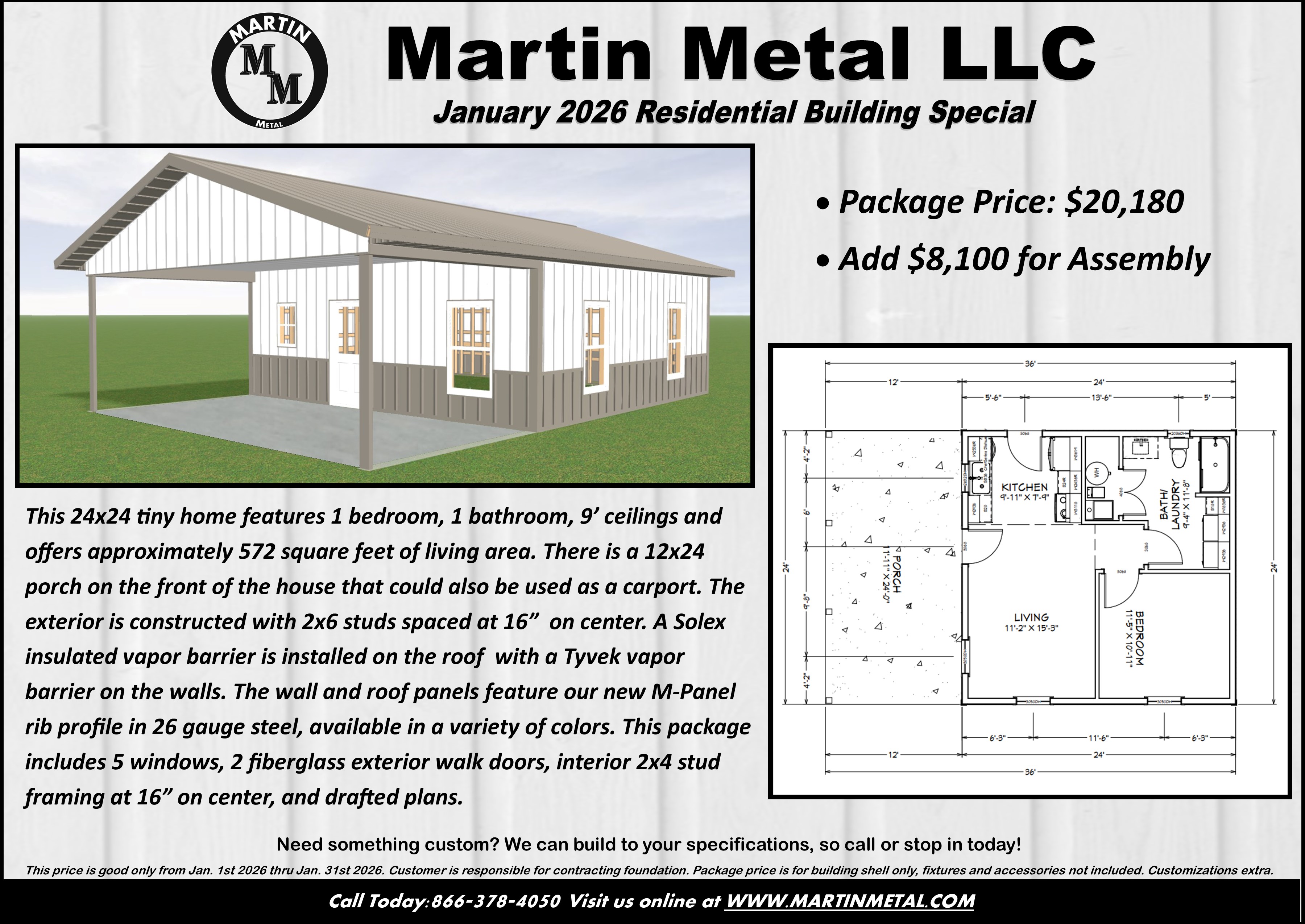 Martin Metal Special Building Price