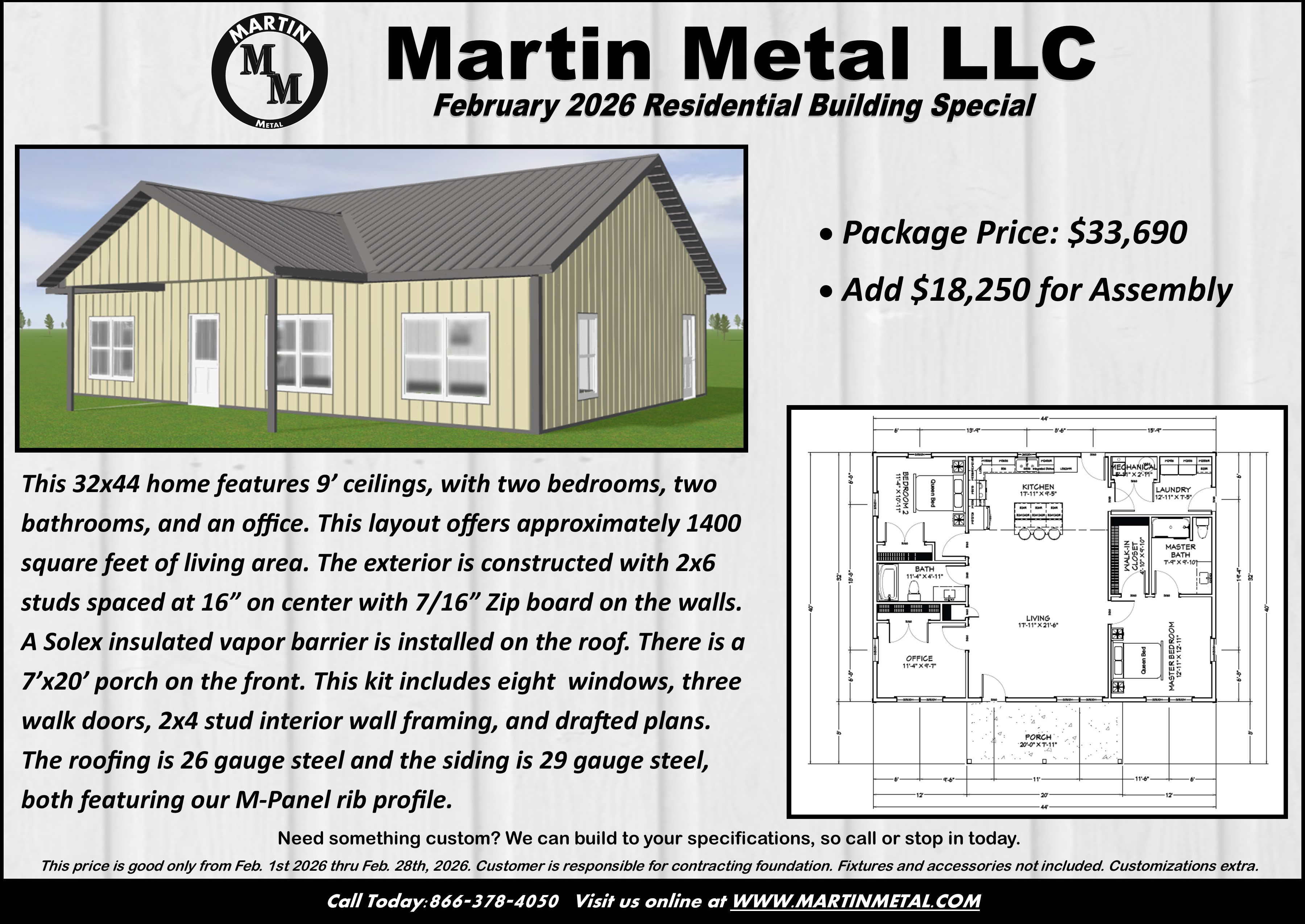 Martin Metal Special Building Price