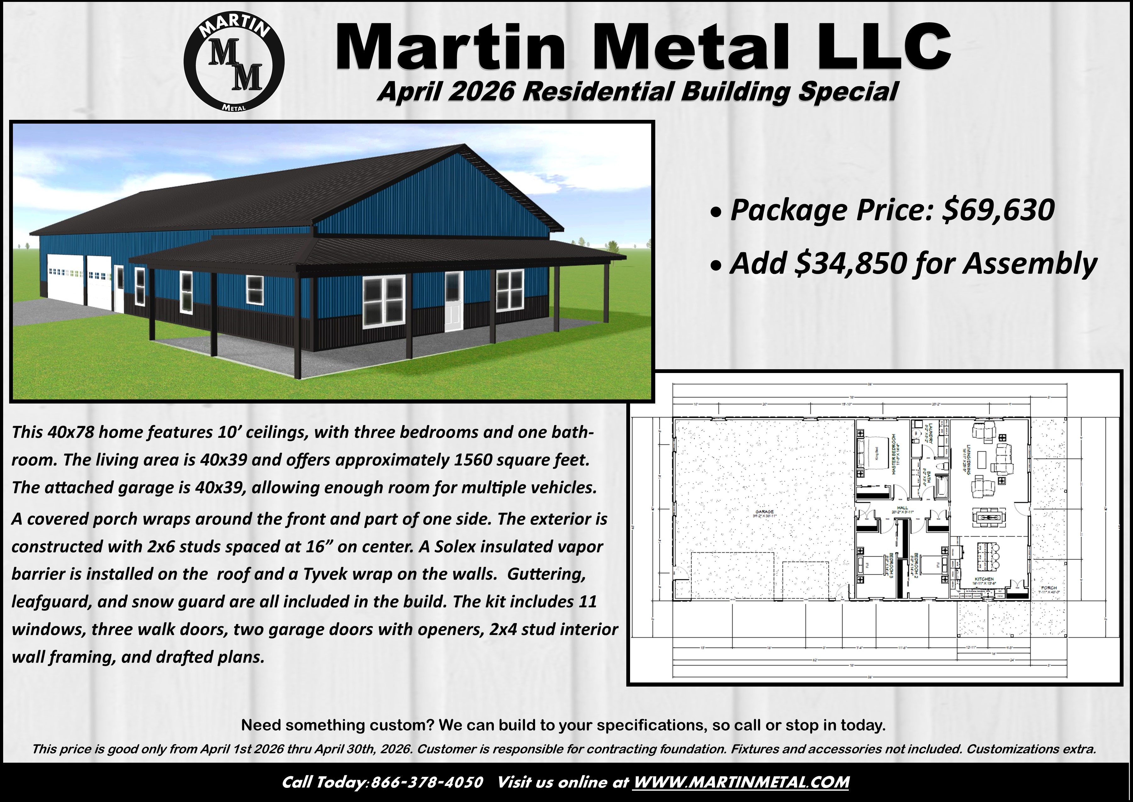 Martin Metal Special Building Price