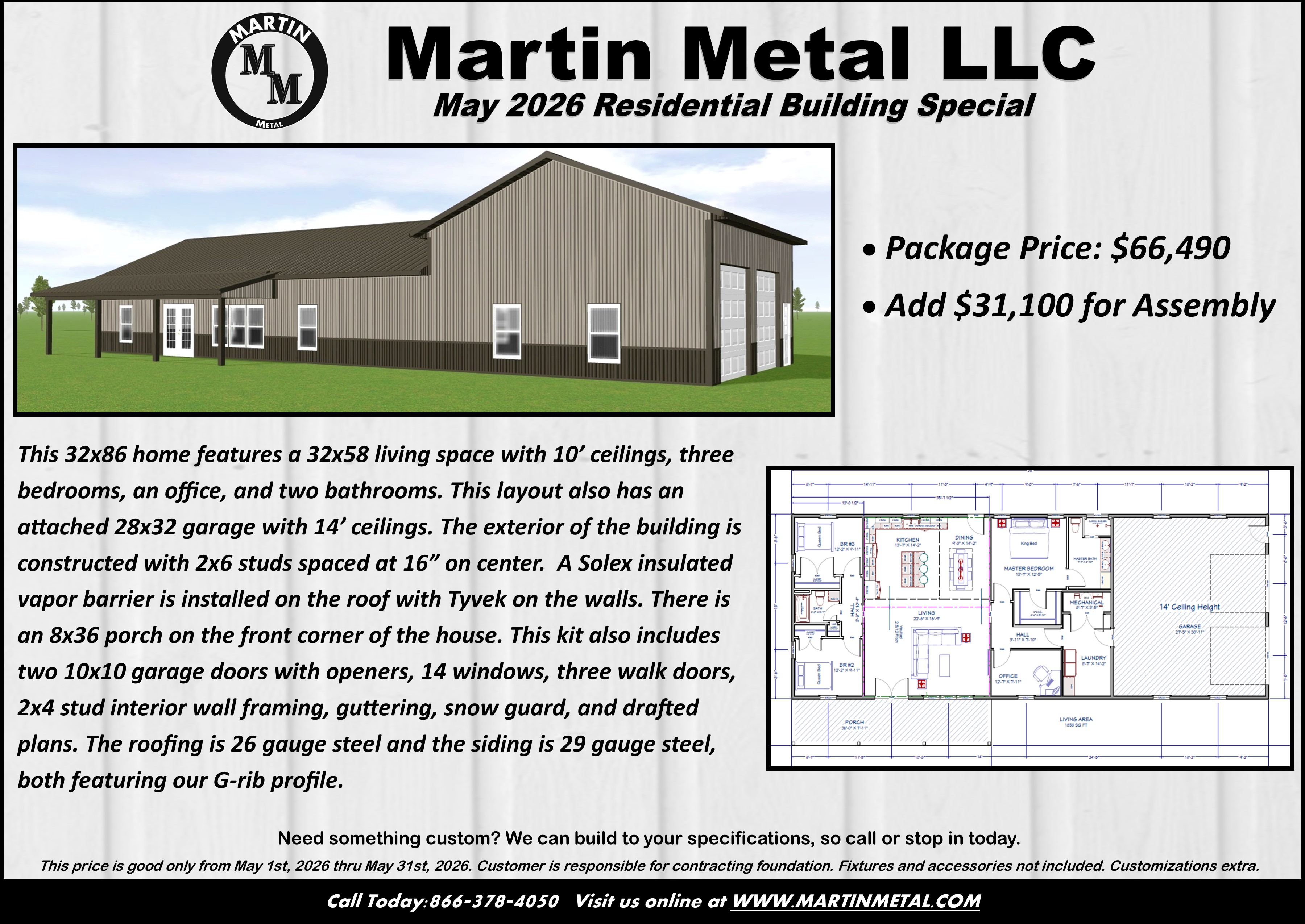 Martin Metal Special Building Price