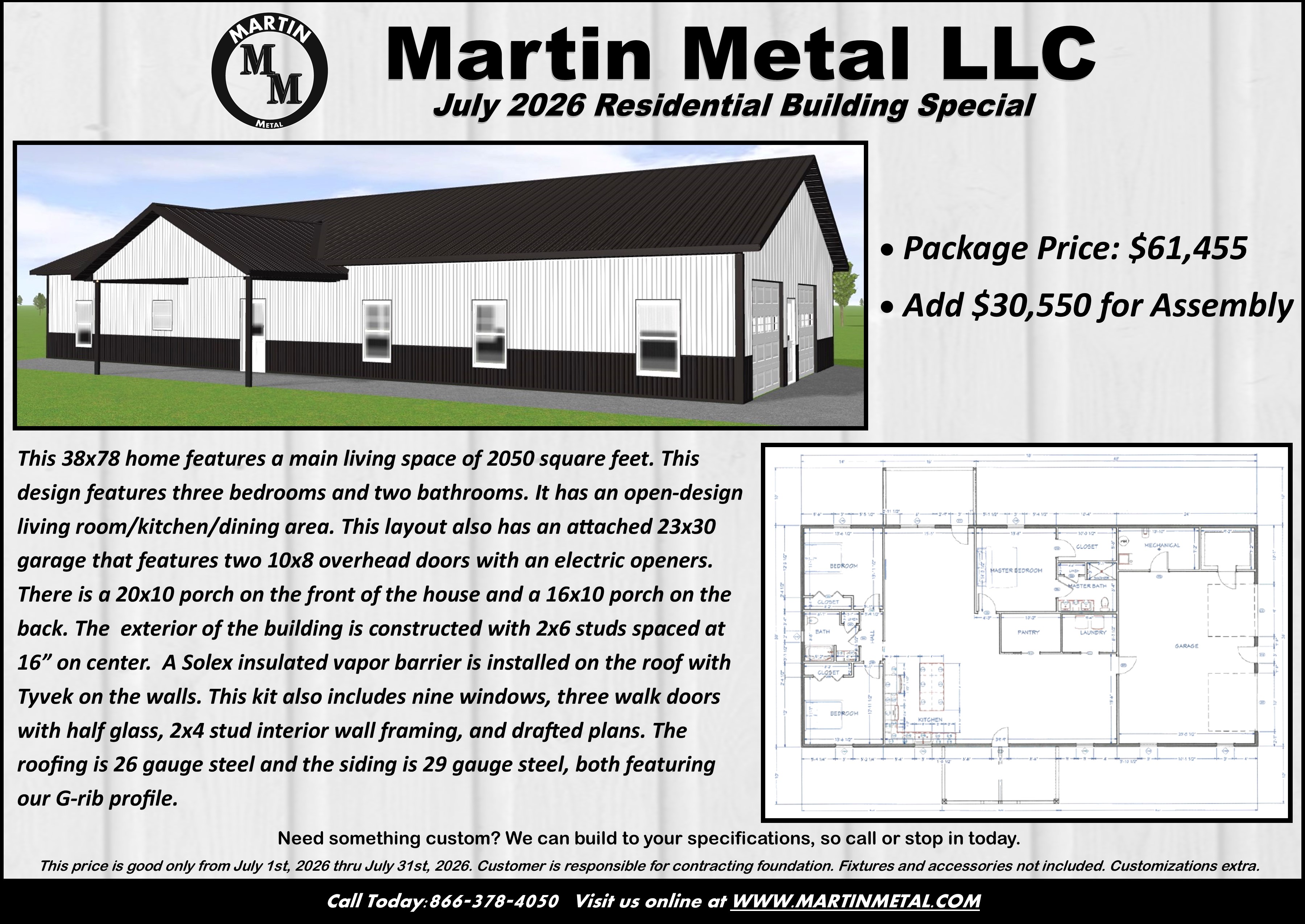 Martin Metal Special Building Price