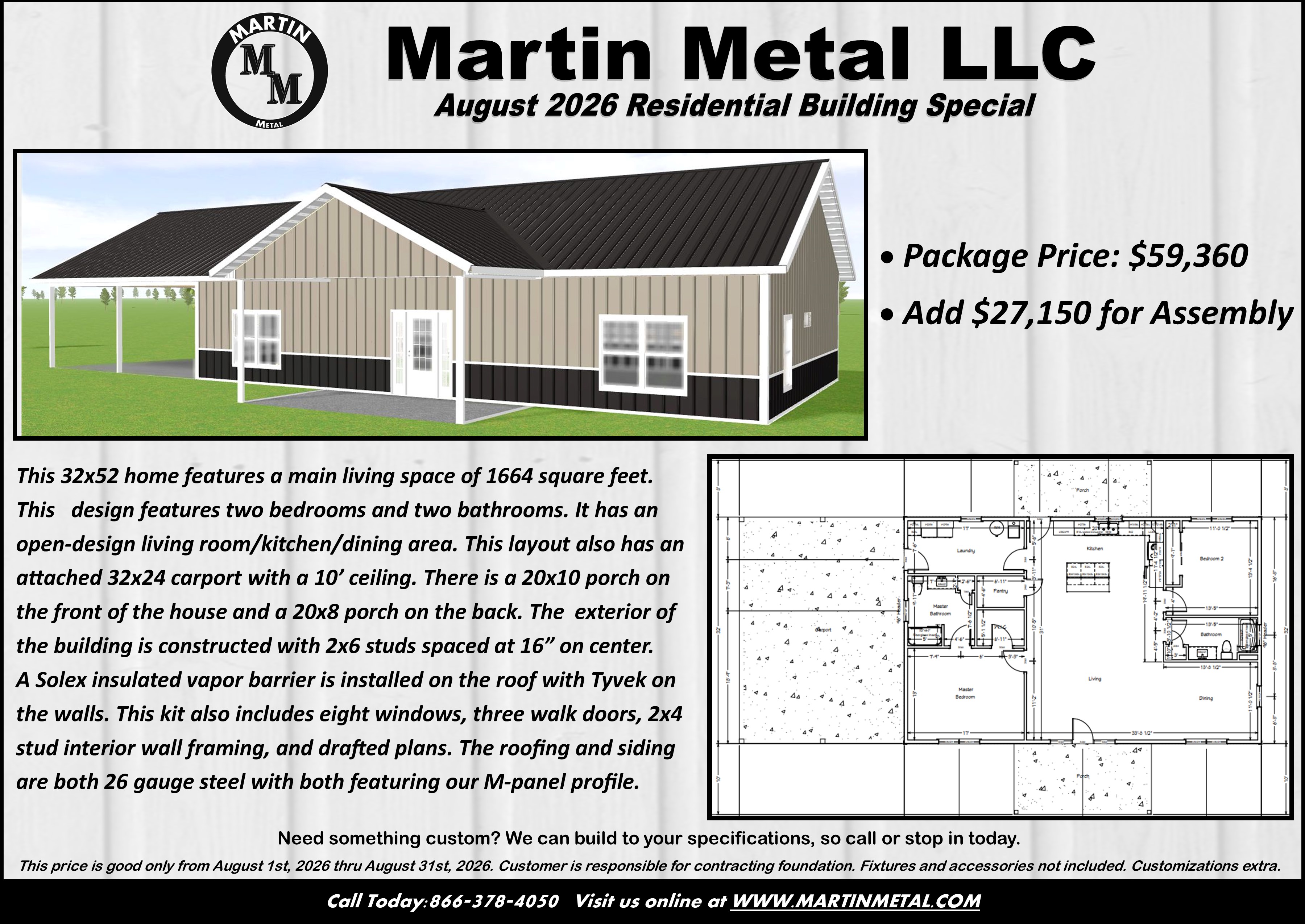 Martin Metal Special Building Price