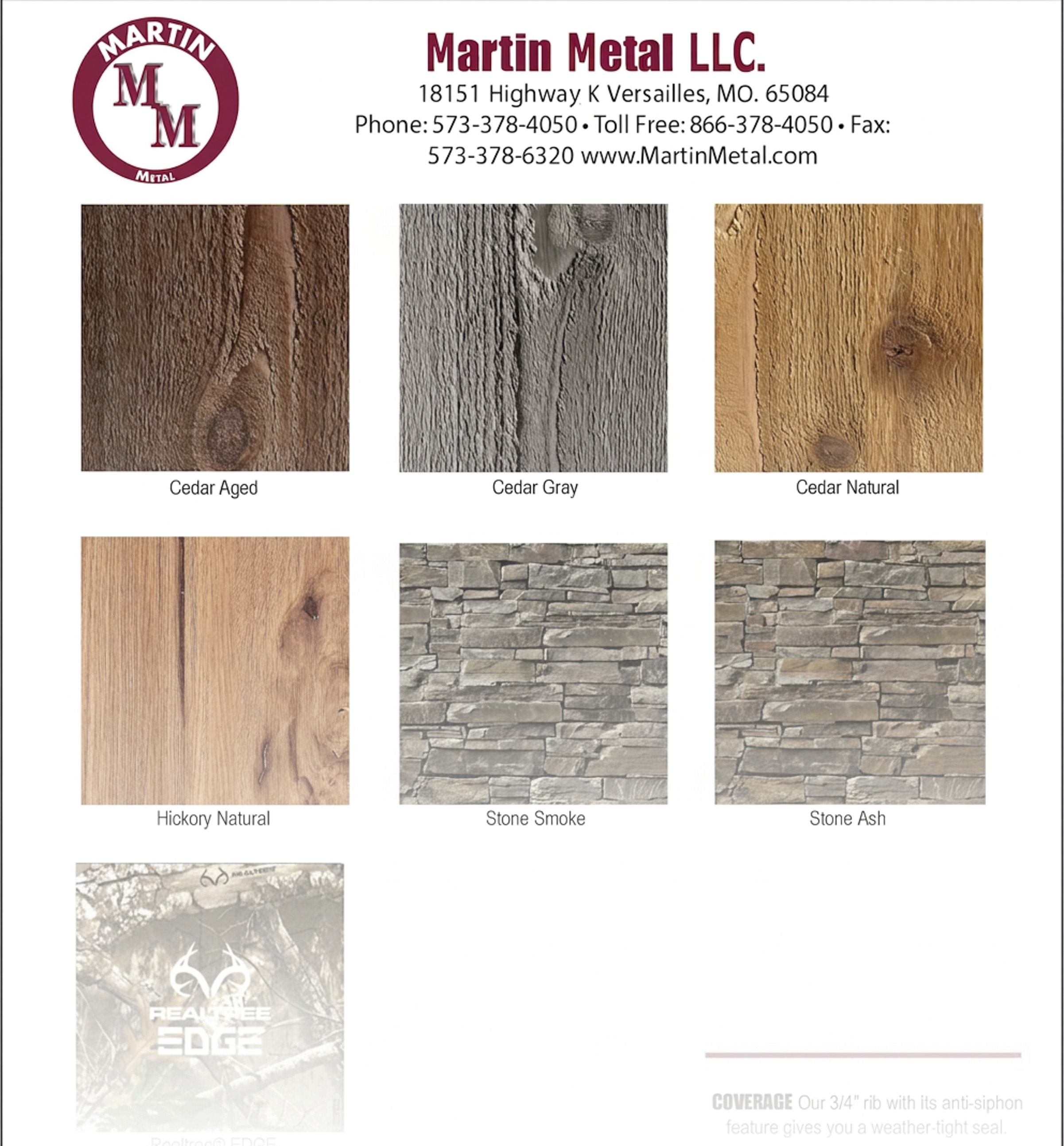 Wood Grain Camo Color Chart CTA